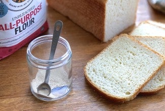 Almost empty jar of yeast